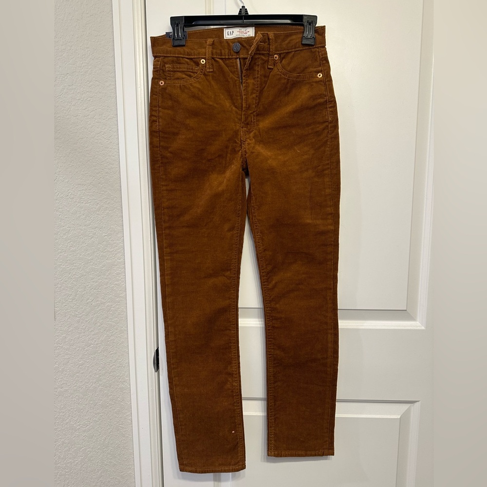 Gap Vintage Slim High Rise Tan Corduroy Jeans